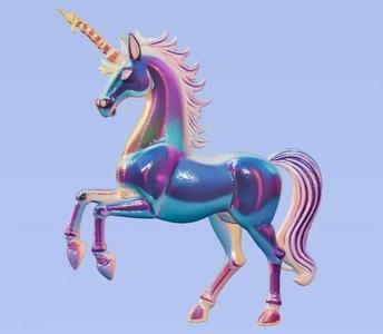 Rainbow Unicorn Sculpture
