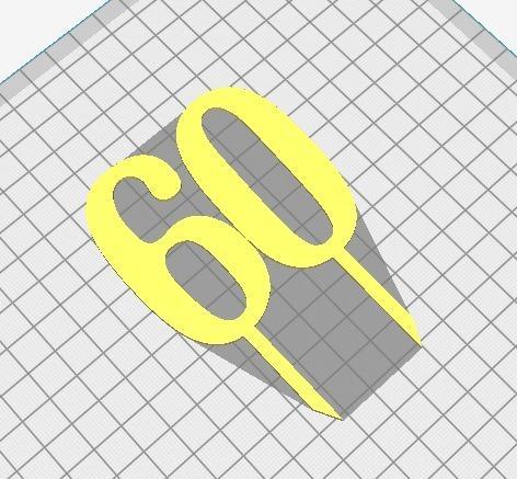 60 Cake Topper - Seperate Numbers