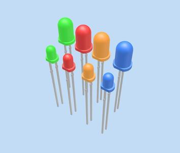 Model - LED 3mm - 5mm + Holders