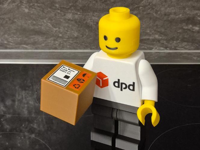 Brick Man DPD Delivery Service with Package 20cm