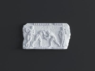 European-style relief figurine refrigerator magnet