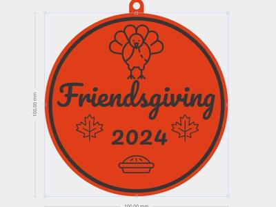 Friendsgiving Christmas Ornament 