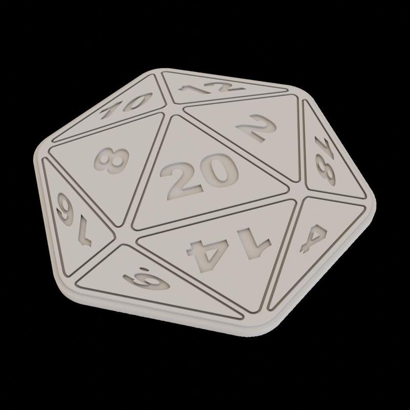 D20 Drinks Coaster (Great for D&D)