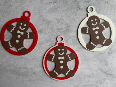 Multicolored Gingerbread Man Ornament