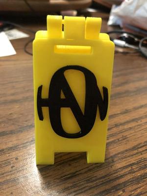 Hanson Fan Floor Sign with Logo