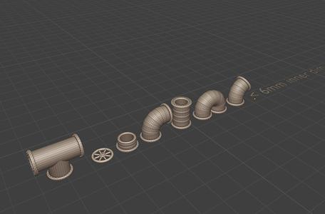 SciFI, pipe segments for straws, 28mm