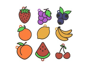 key chains or fruit charms