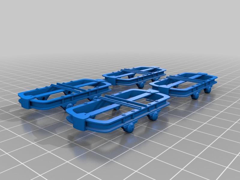 Lorrie frame 1:32 scale (If - 16mm model track width) Assembled