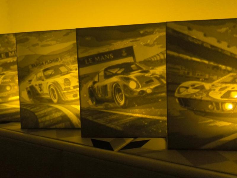 Classic GT cars light stands