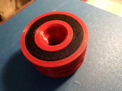 Bigger colored insert for wheels with groove