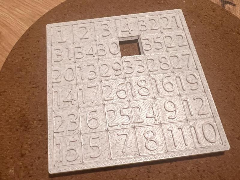 Sliding puzzle numbers