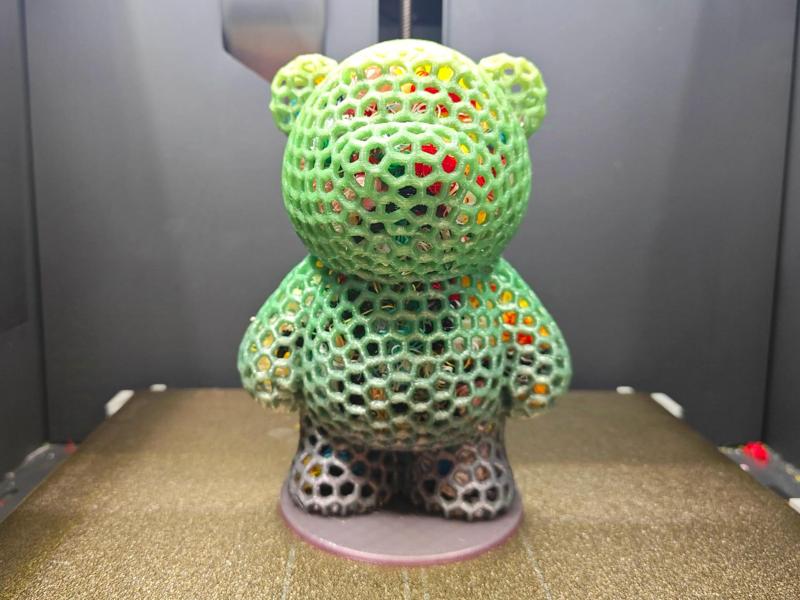 Hollow Strawberry Bear Poop Box, the ultimate resting place for your Bambu Lab filament scraps