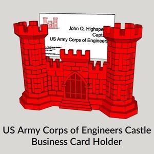 US Army Corps of Engineers Castle Business Card Holder