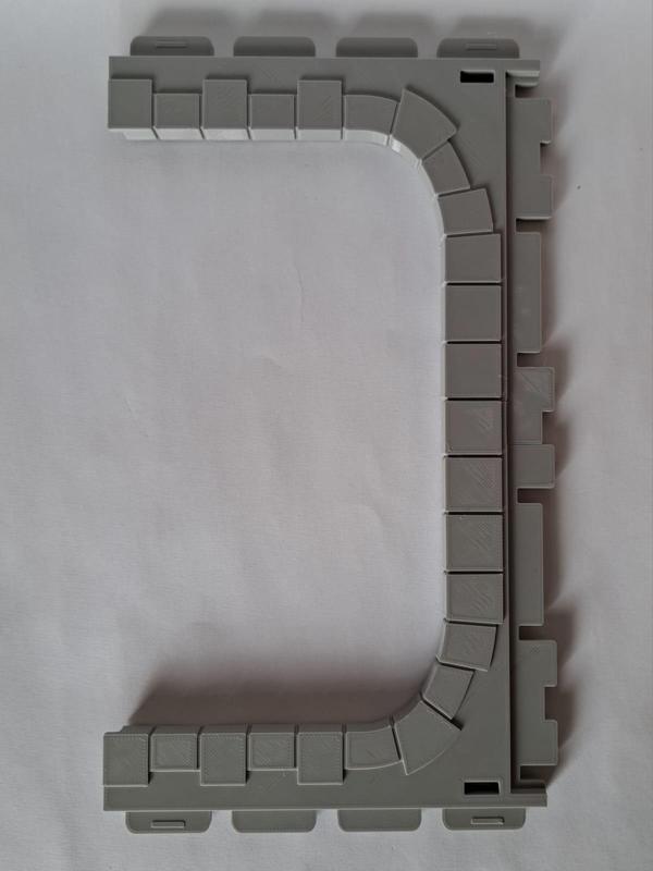 Custom archway wall 3-wide, steck system, Playmobil