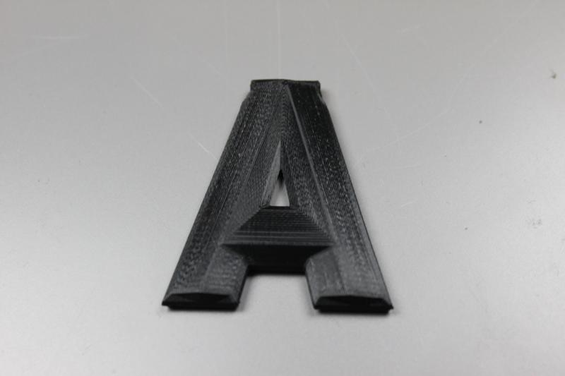 Letter A with borehole