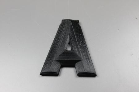 Letter A with borehole