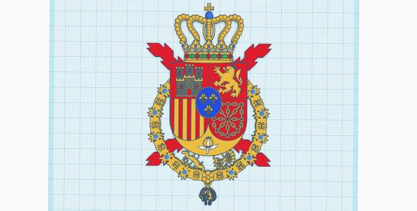 Spanish Royal Crown Crest - Coat of arms of the King of Spain, Monarch, Heraldic Design, Royal Family, Spanish Royal Family Symbol