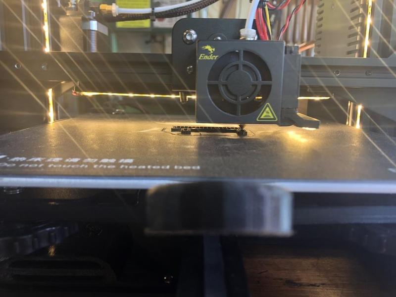 Ender 3 X gantry mounted LED light strip mount