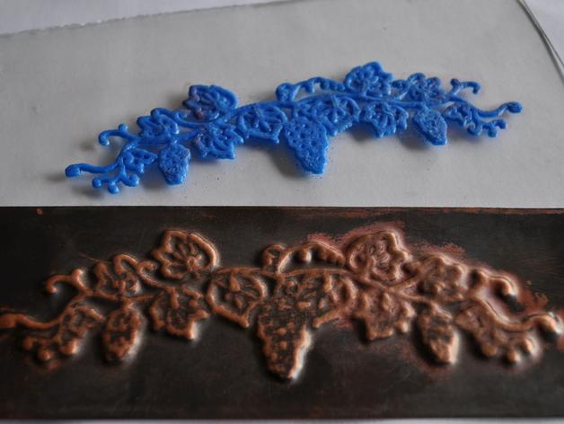 3d printed copper embossing die
