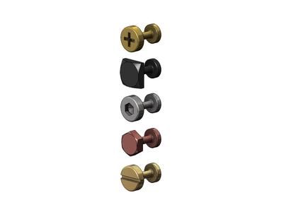 Screw heads stud cufflinks 3D print model