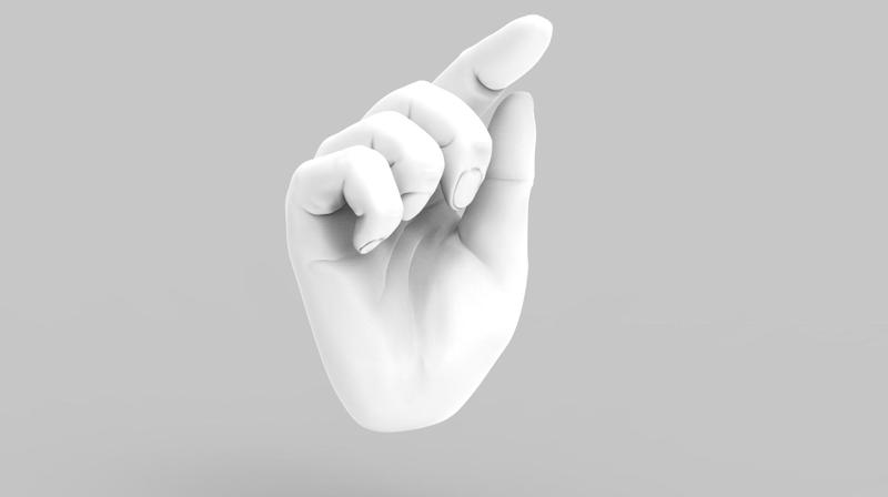 3D Model of hands in a gesture for 3D print