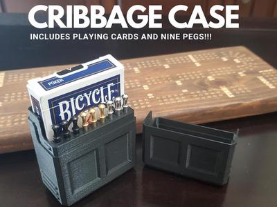 Travel Cribbage Case - Holds Cards and Nine Pegs! 