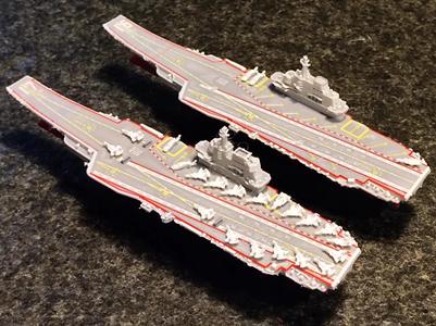Liaoning and Shandong Aircraft Carriers 1:2000