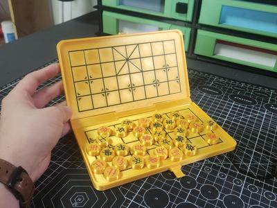 Print-in-Place Space-Saving Storage Box for Chess and Go