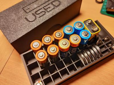 Holder for partially used batteries