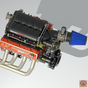 CHEVROLET ZZ632 V8 with MAGNUSON TVS2300 - ENGINE