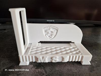 External magnetic graphics card stand