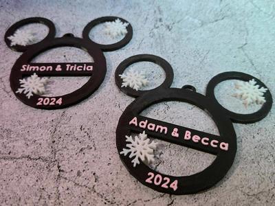 Name Disney Christmas Ornament Bauble 