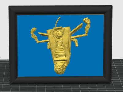 claptrap plaque from borderlands game