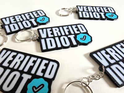 Keychain Verified Idiot