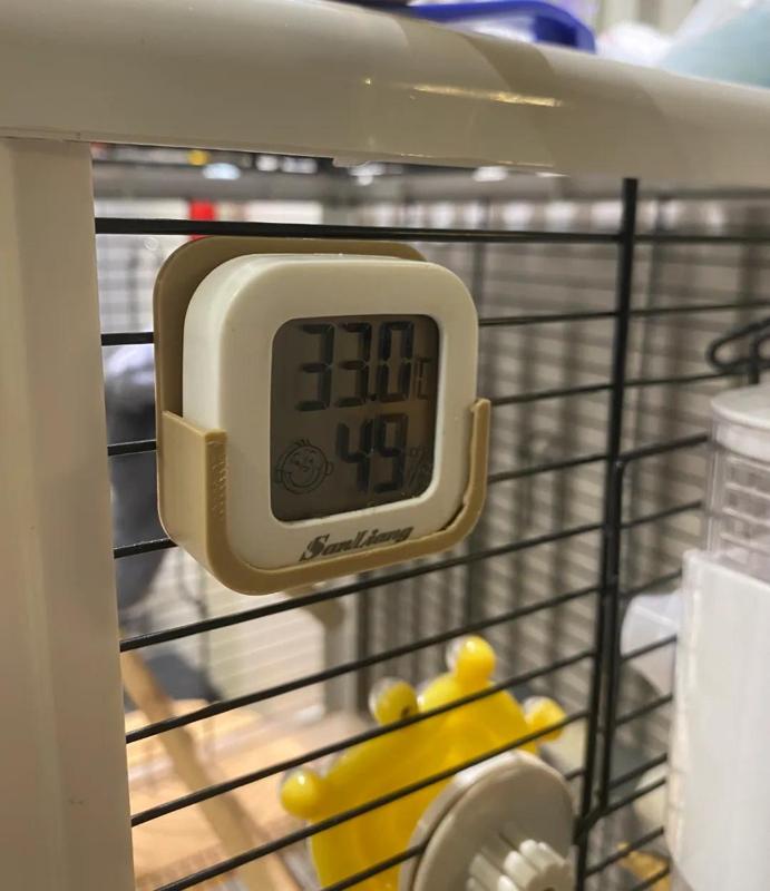 Parrot Cage Hygrometer and Thermometer Stand