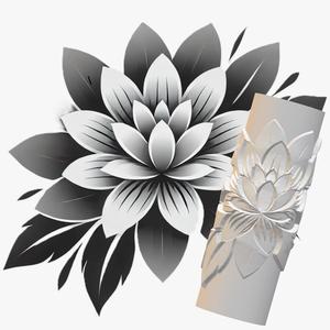 Floral Pattern Clay Roller for 3D Printing