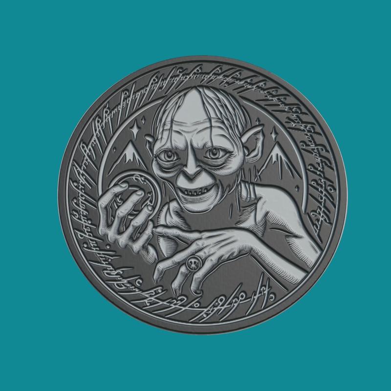 Gollum Print Model Gollum Medallion Gollum Wall Decor