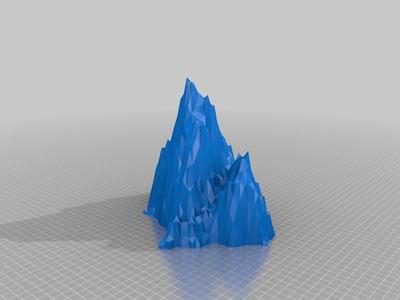 mountains 3d printable ( low poly ) mountain 3D print