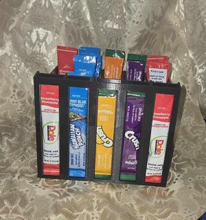 (5 section open top) Single serve drink packet holder V3