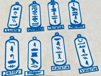 Hieroglyphics Cartouche Name necklace/keychain