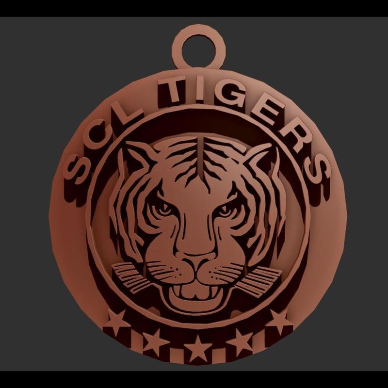 NLA SCL Tigers keychan shield printable and renderable