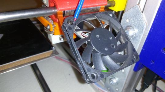 60mm fan mount on X carriage Rebel V32