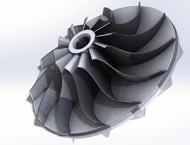 Radial compressor wheel