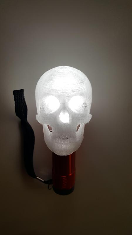 Skull mini flashlight topper