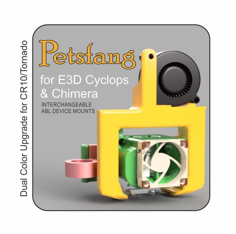 Petsfang for E3D Chimera & Cyclops fits Cr10 and Tevo Tornado