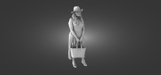 Female passenger with bag