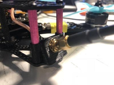 AstroX SV (silky) Rear SMA VTX Antenna Mount - Bottom