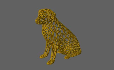 Labrador Sculpture Pattern (Voronoi Style)