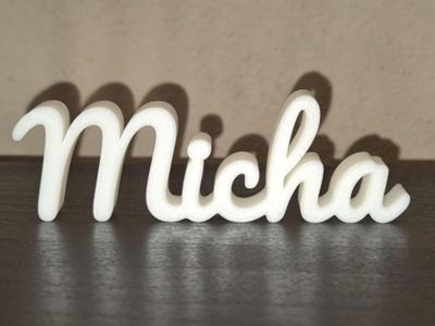 Micha Name Sign Display Decor