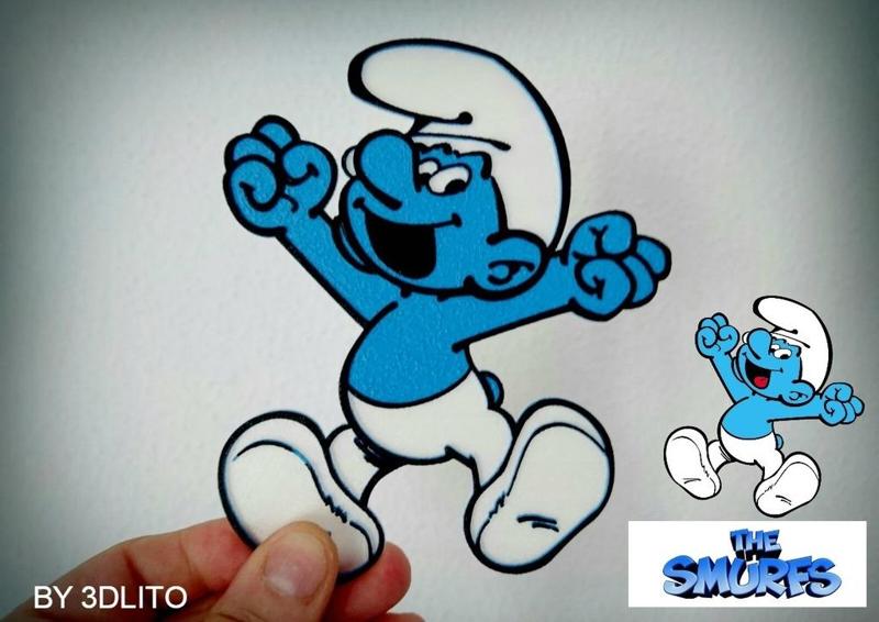 THE SMURFS  lithophane 